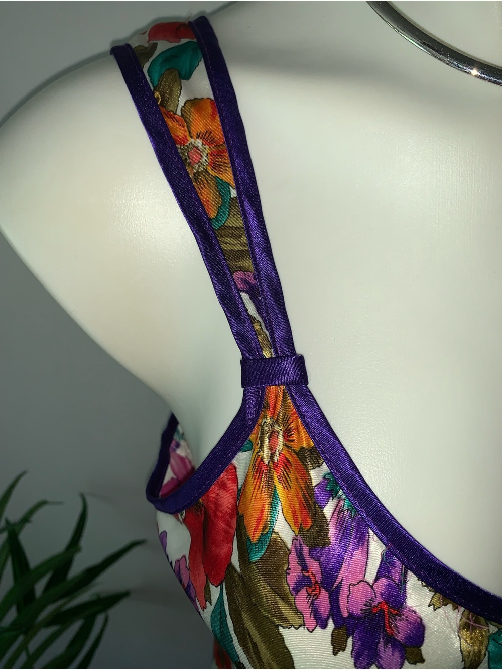 b l o o m :: Vintage Floral Satin Slip Dress Nightie Nightgown - Picture 13 of 14